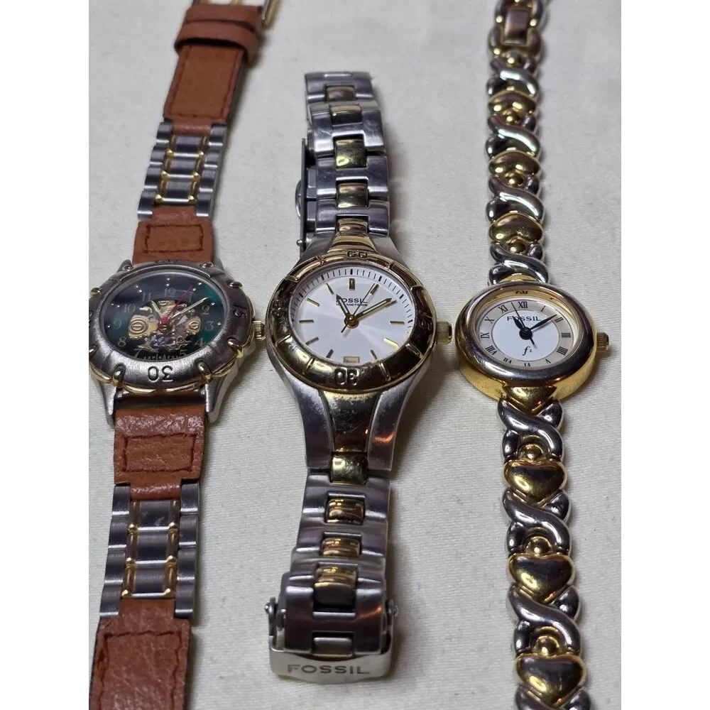 Working Vintage Women's Y2K Watch Lot – Fossil f2, Fossil Blue, L.A. Express